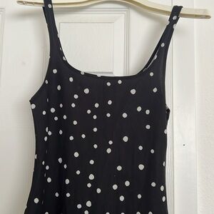 Zara black polka dot tank top dress